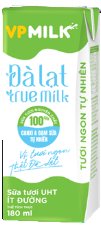 Đà Lạt True Milk UHT Ít đường 180ml